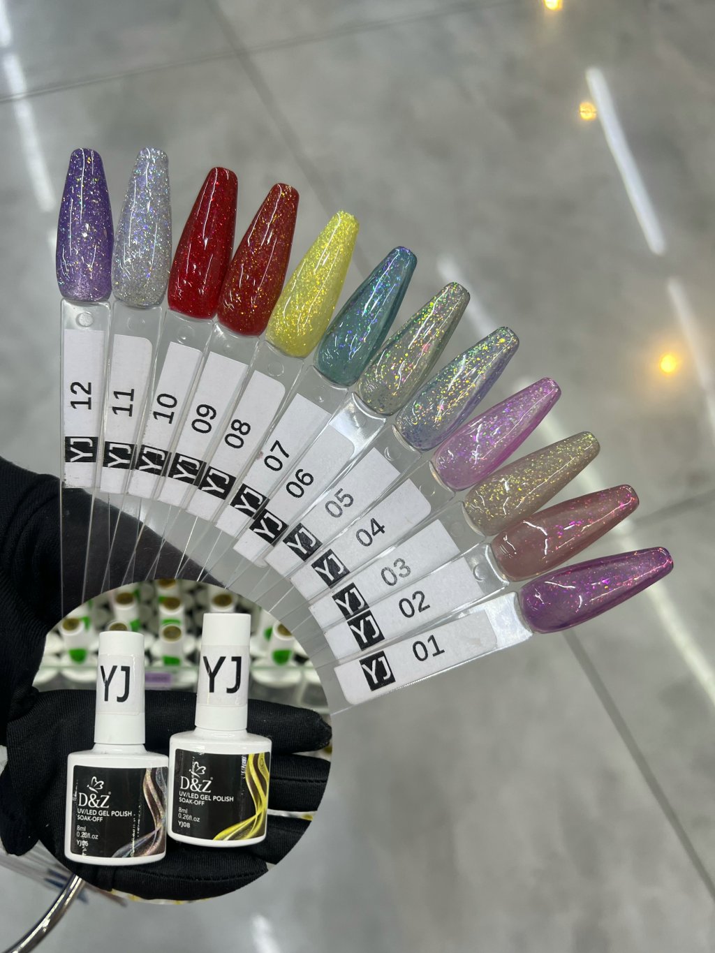 ESMALTE EM GEL COM FLAKES D&Z - 8ML