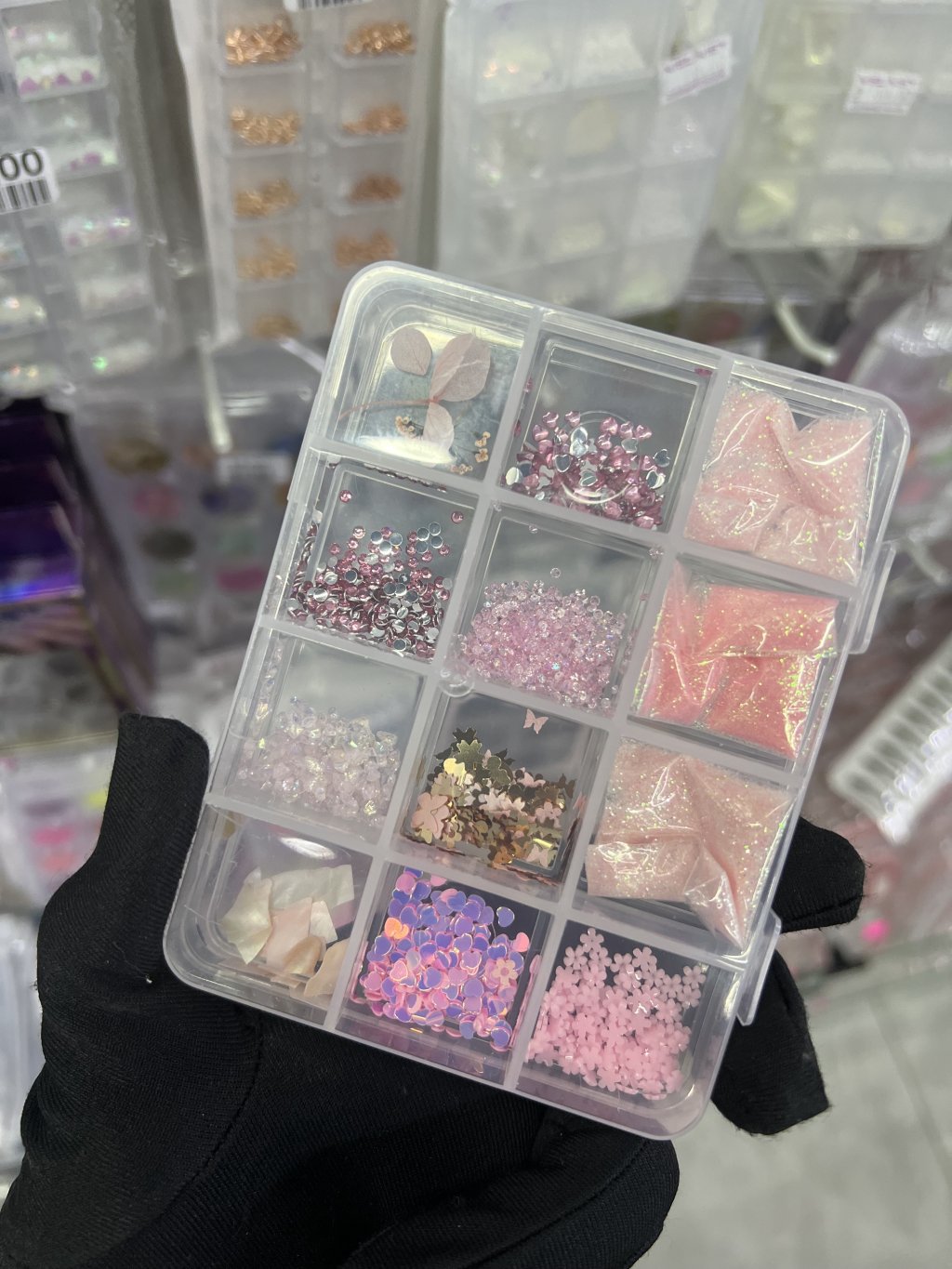 KIT DECORAÇÃO PARA UNHA(ROSA)