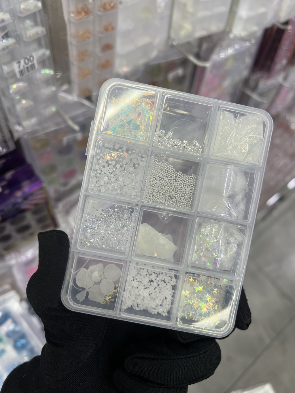 KIT GLITTER PARA UNHA(BRANCO)