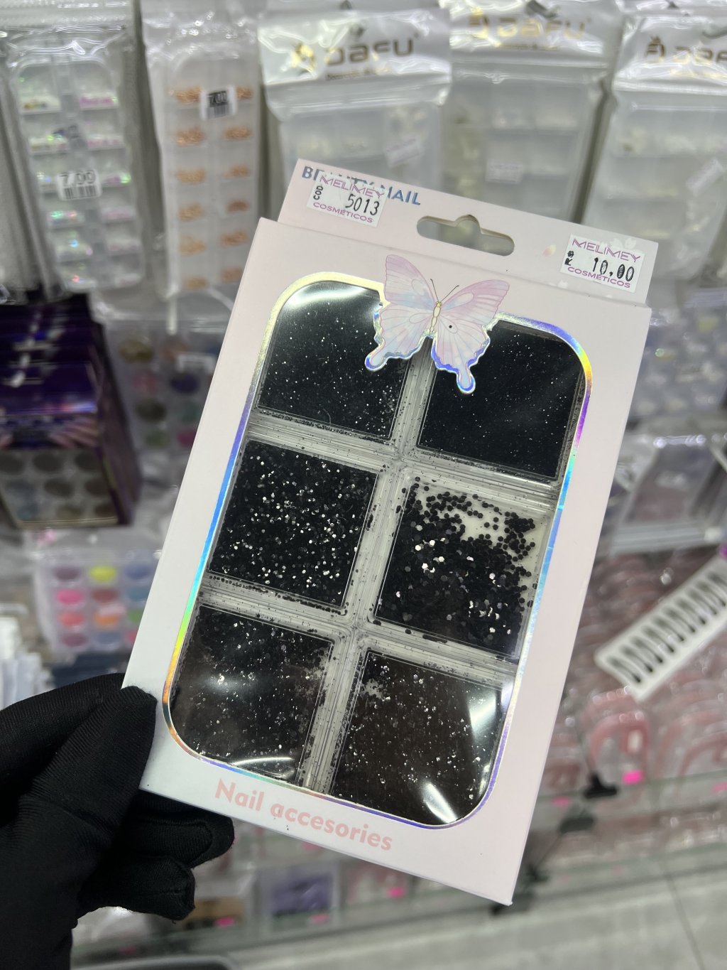 KIT GLITTER PARA UNHA(PRETO)5013