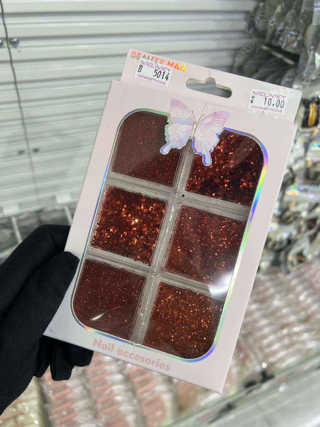 KIT GLITTER PARA UNHA(VERMELHO)5014