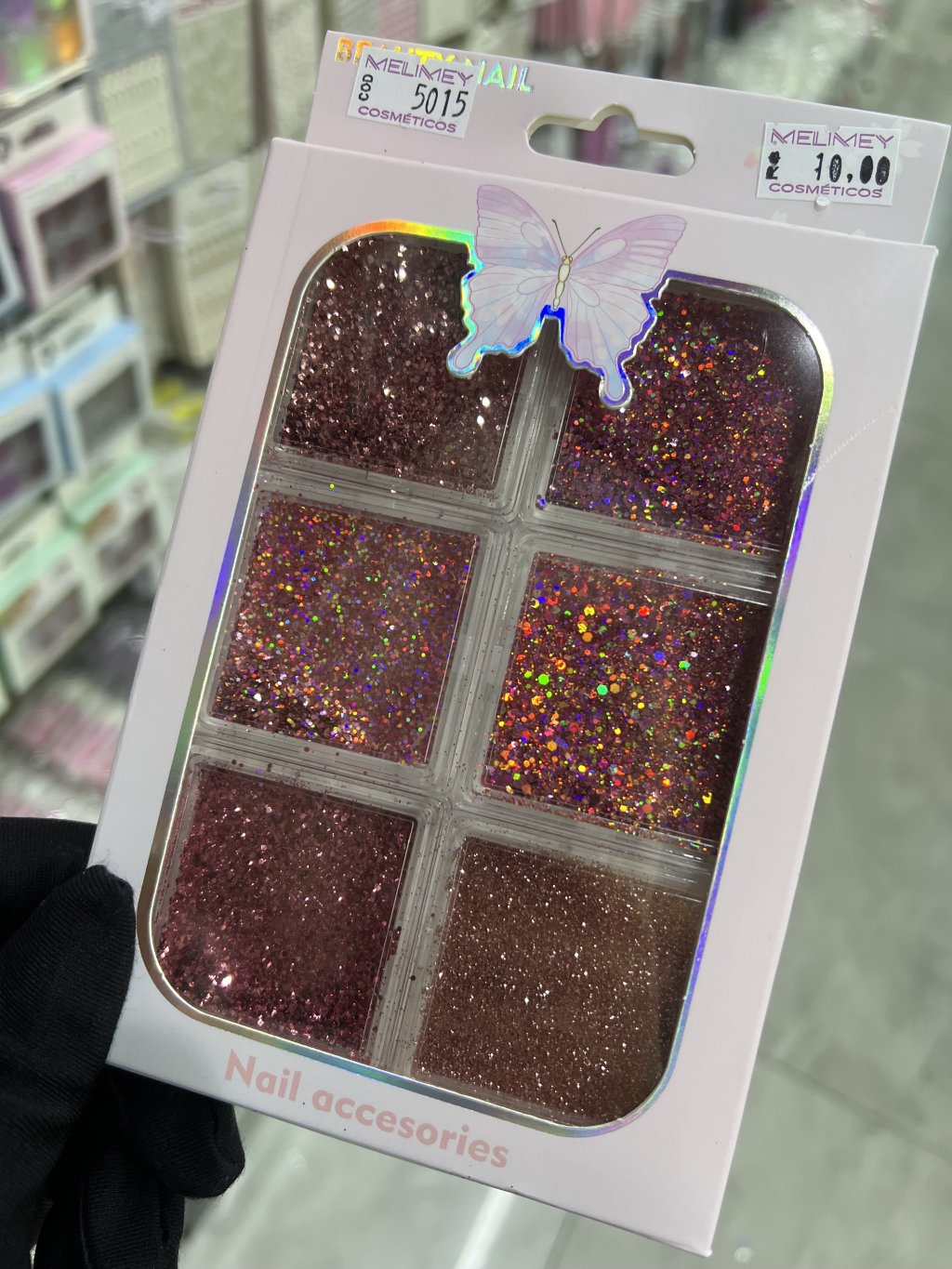 KIT GLITTER PARA UNHA(ROSE)5015