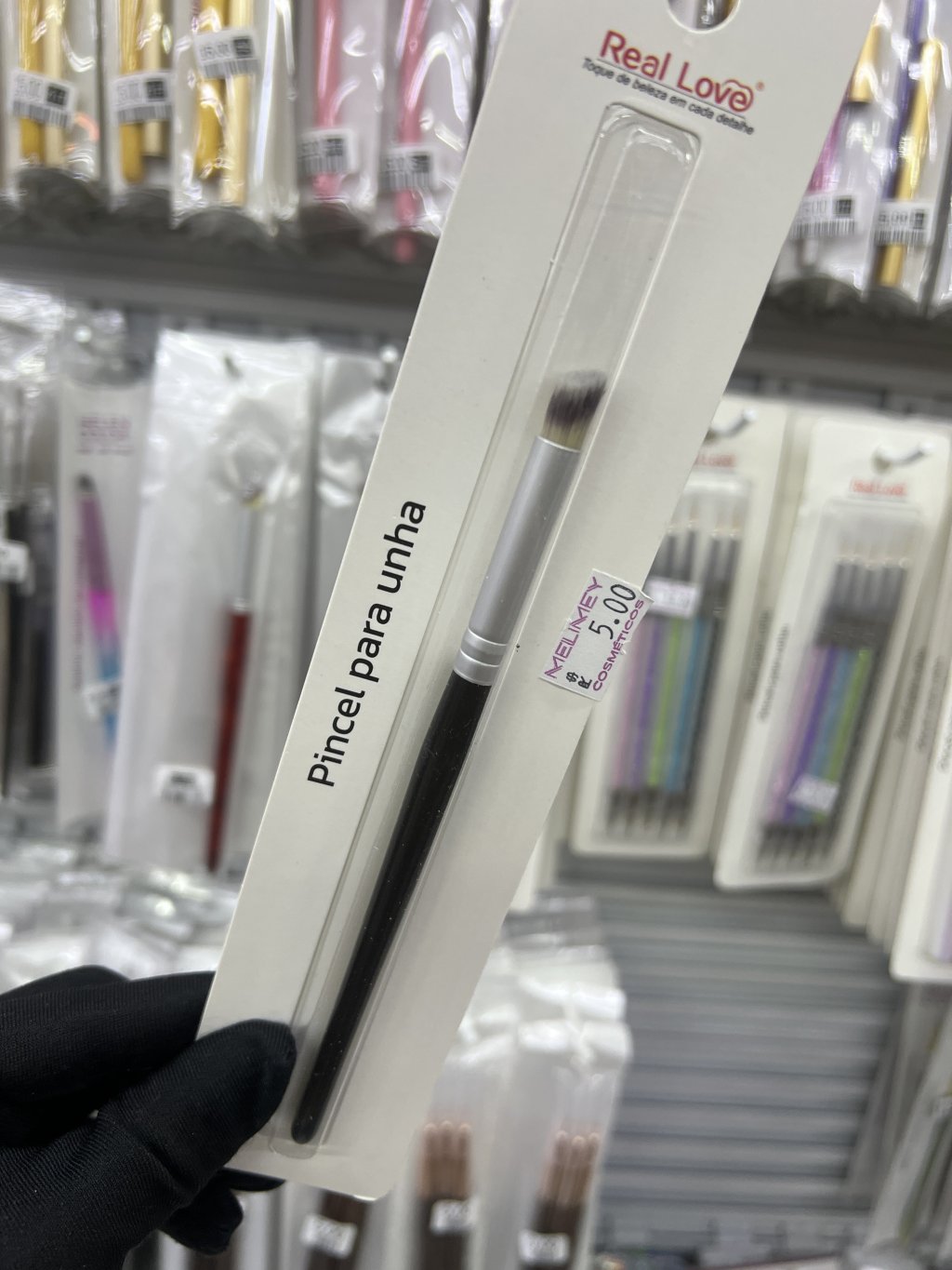 PINCEL CHANFRADO PATA DE VACA REAL LOVE