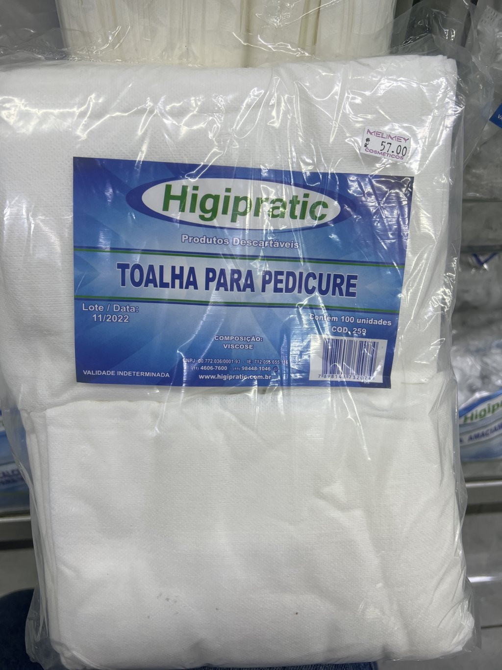 TOALHA PEDICURE 100un
