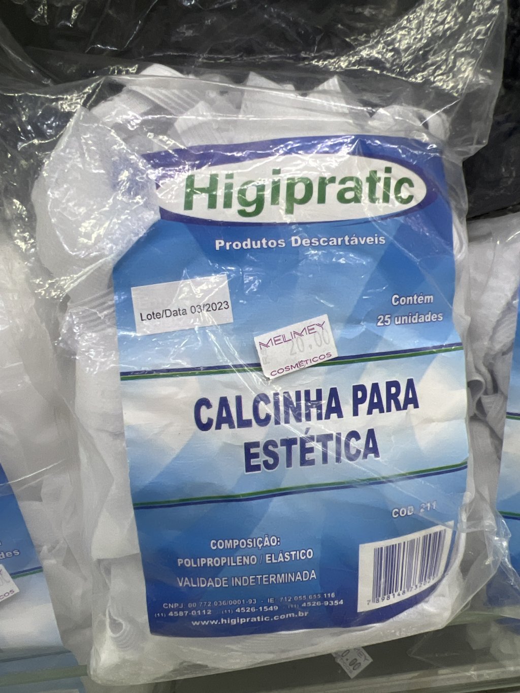 CALCINHA PARA ESTÉTICA 25UN