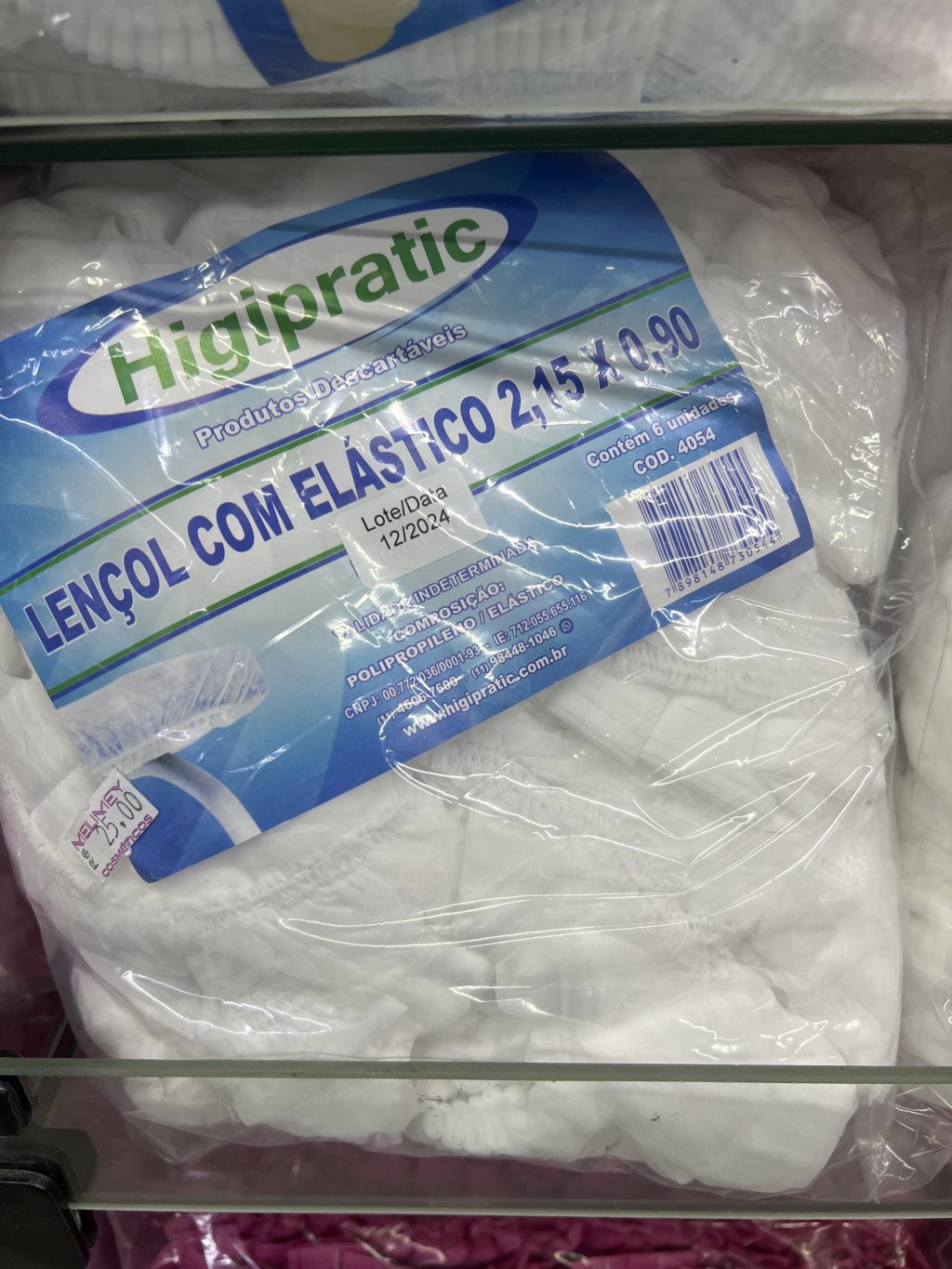 LENÇOL COM ELÁSTICO BRANCO 6UN