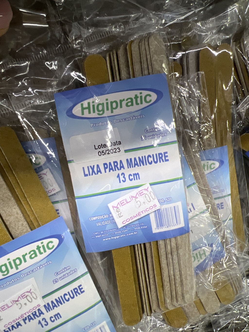 LIXA PARA MANICURE 13CM 25UN