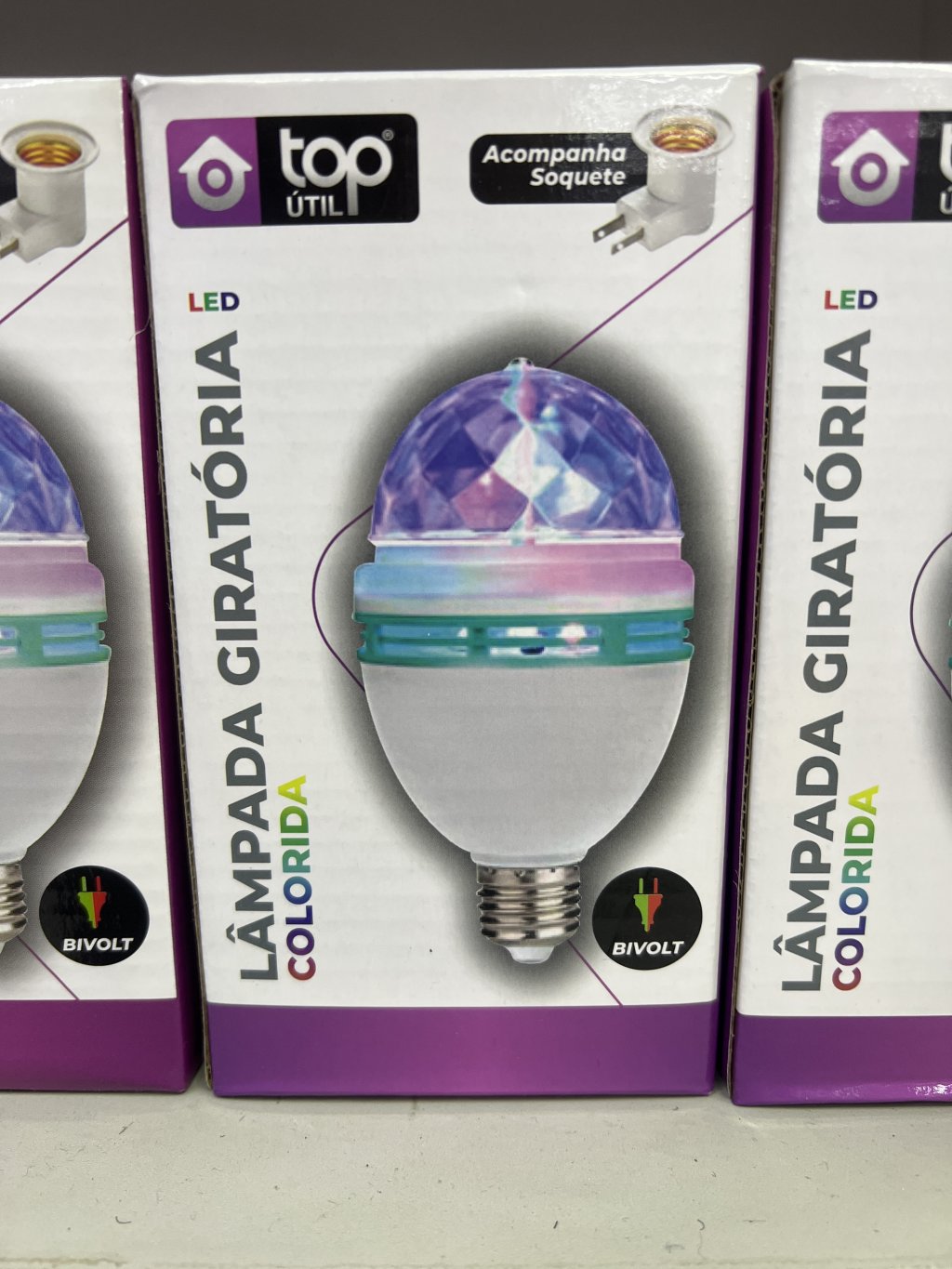 LAMPADA GIRATÓRIA COLORIDA 