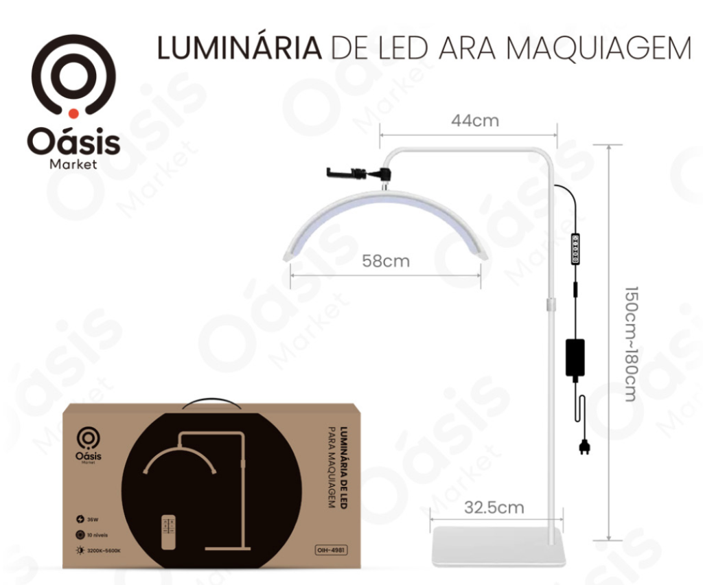 LUMINARIA DE LED 36W OASIS BRANCO