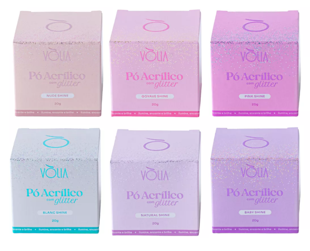 PO ACRILICO COM GLITTER 20G - VOLIA