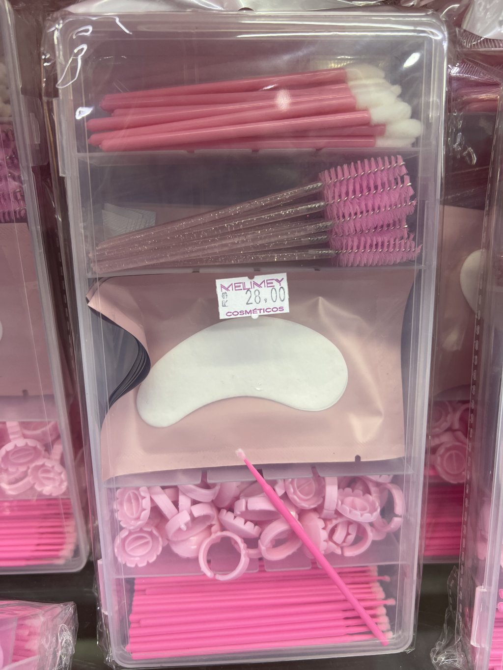 KIT PARA CILIOS COM ORGANIZADOR 