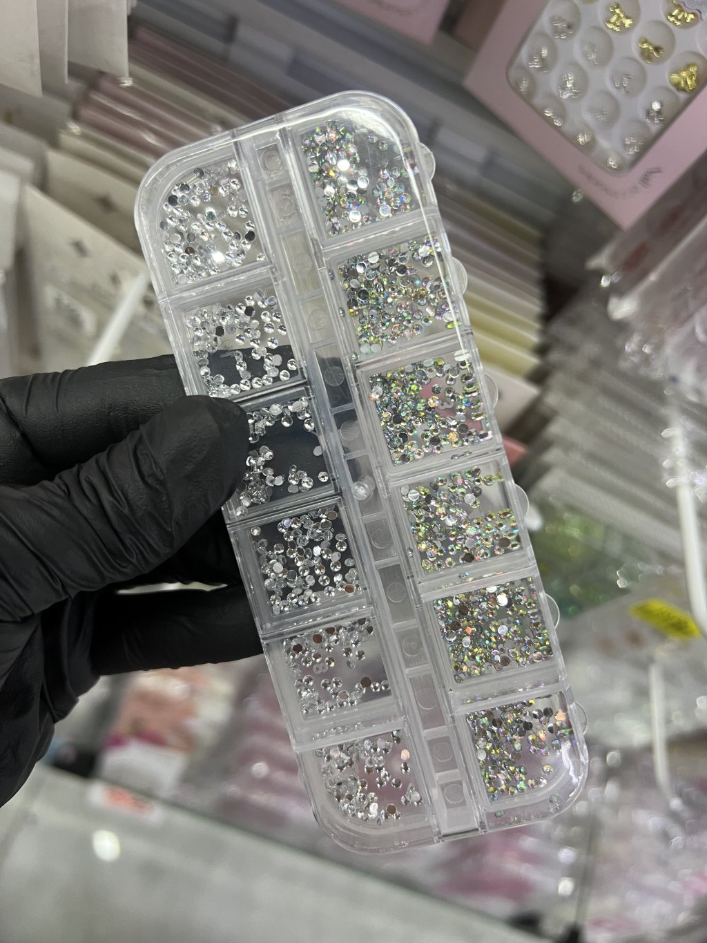 Kit strass fruta cor e prata 