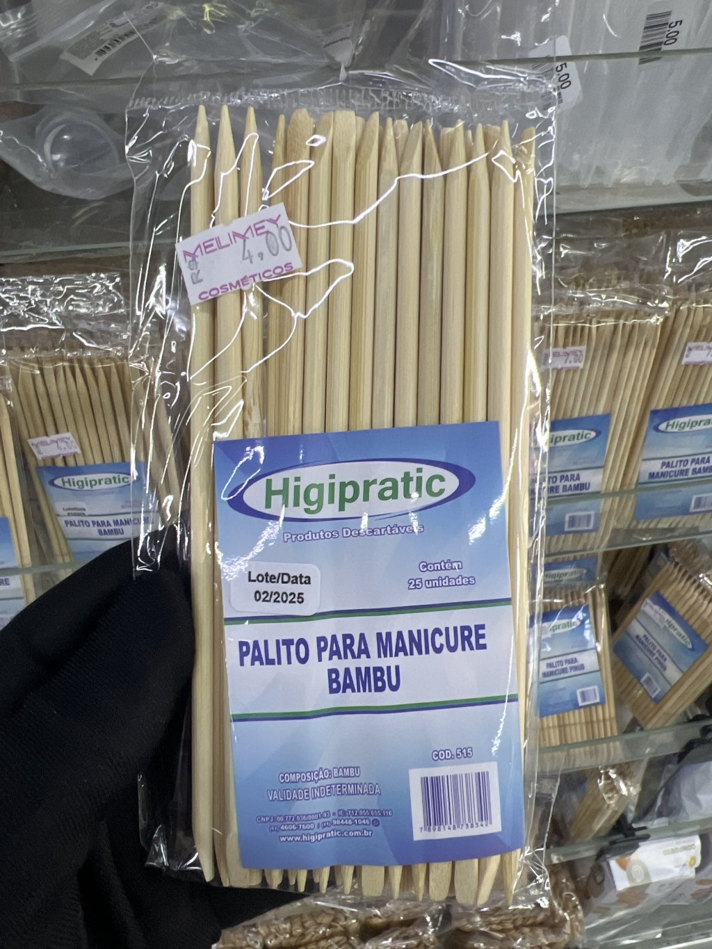 PALITO PARA NANICURE BAMBU 25UN