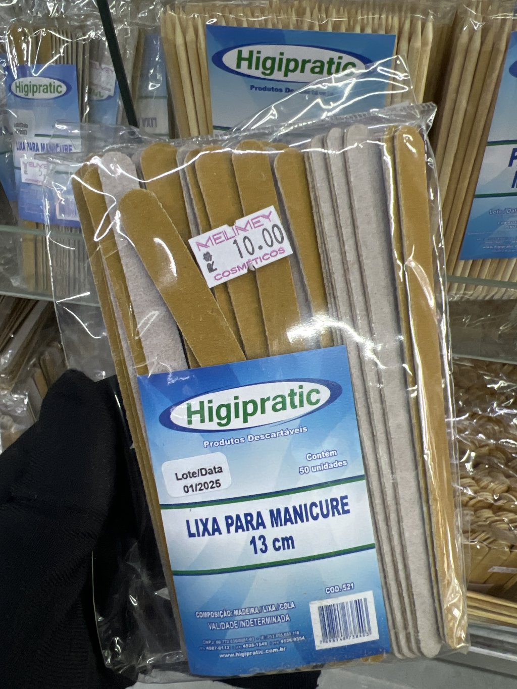 LIXA PARA MANICURE 13CM 50UN