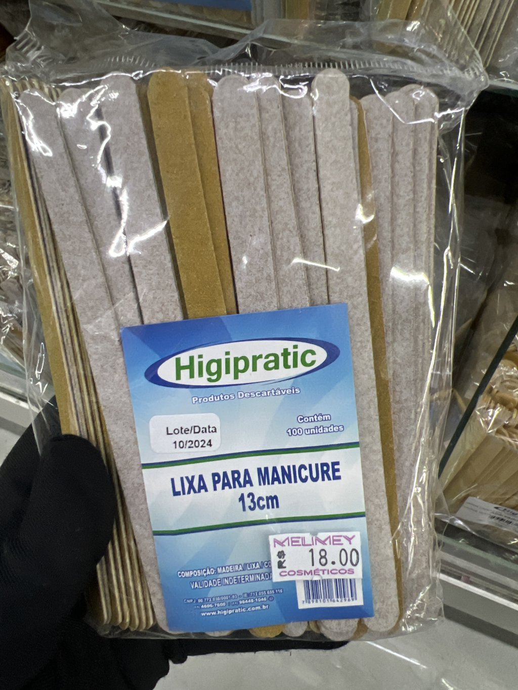 LIXA PARA MANICURE 13CM 100UN