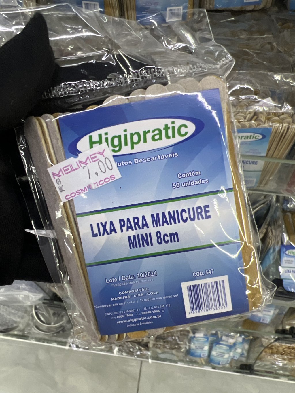 LIXA PARA MANICURE 8CM 50UN