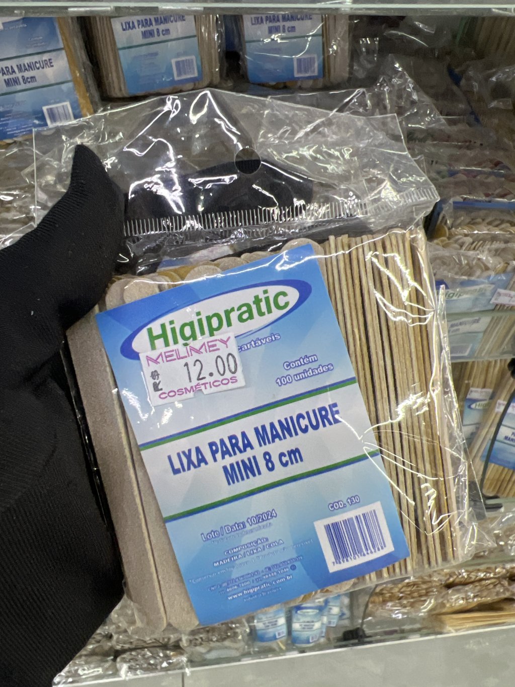 LIXA PARA MANICURE 8CM 100UN