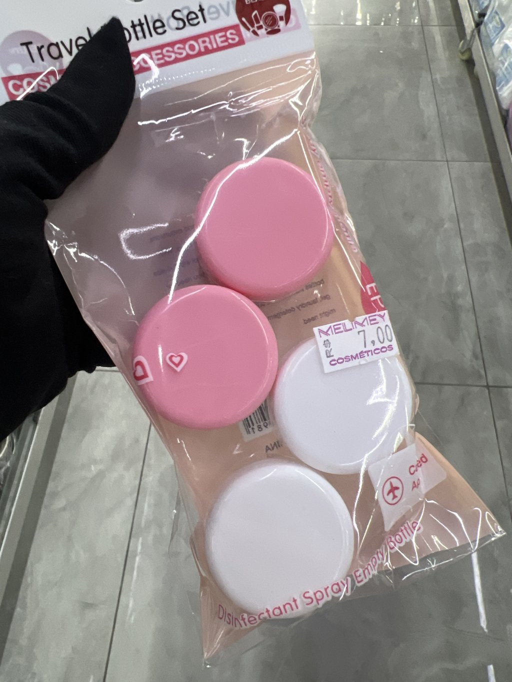 KIT 4 POTINHOS PARA VIAGEM 