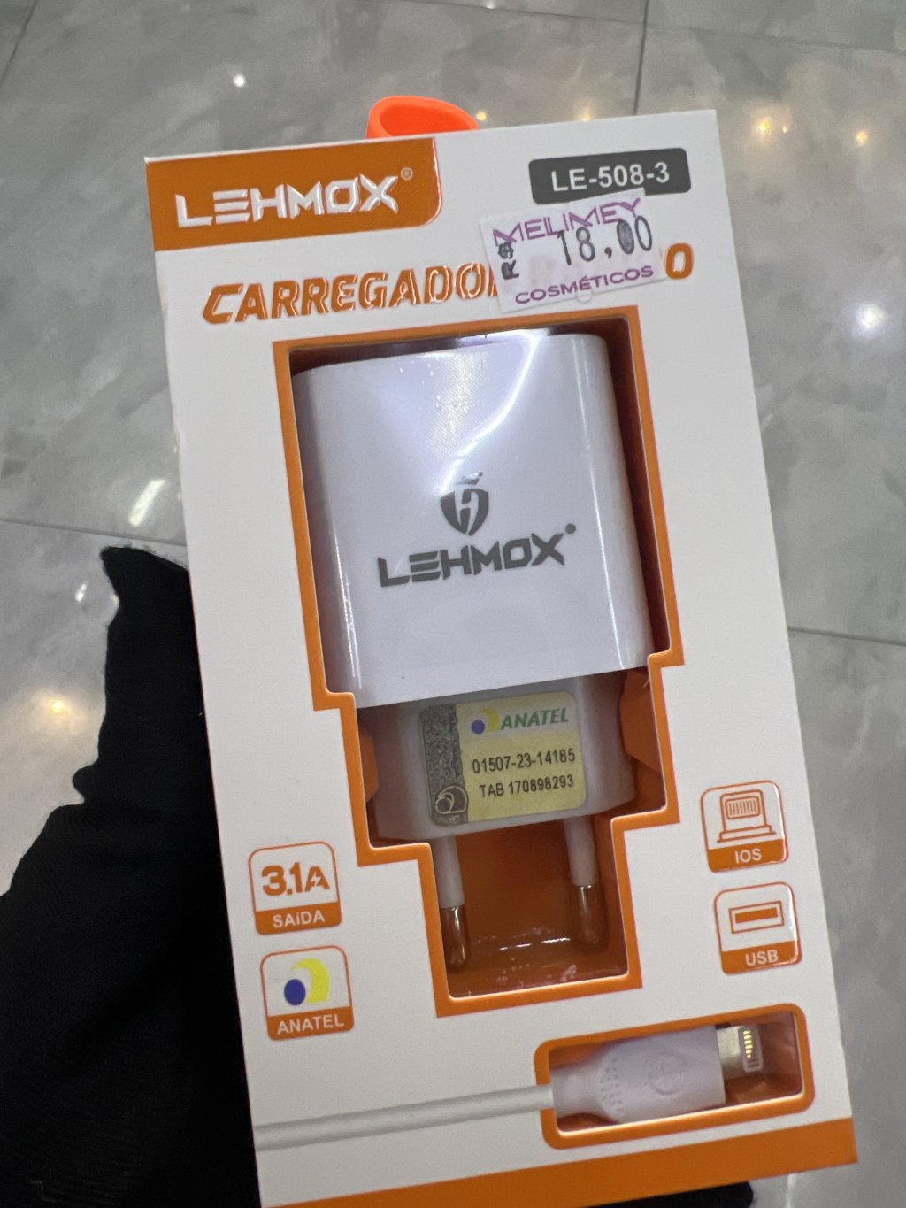 CAREEGADOR PARA IPHONE(LIGHTNING) LEHMOX LE-508-3