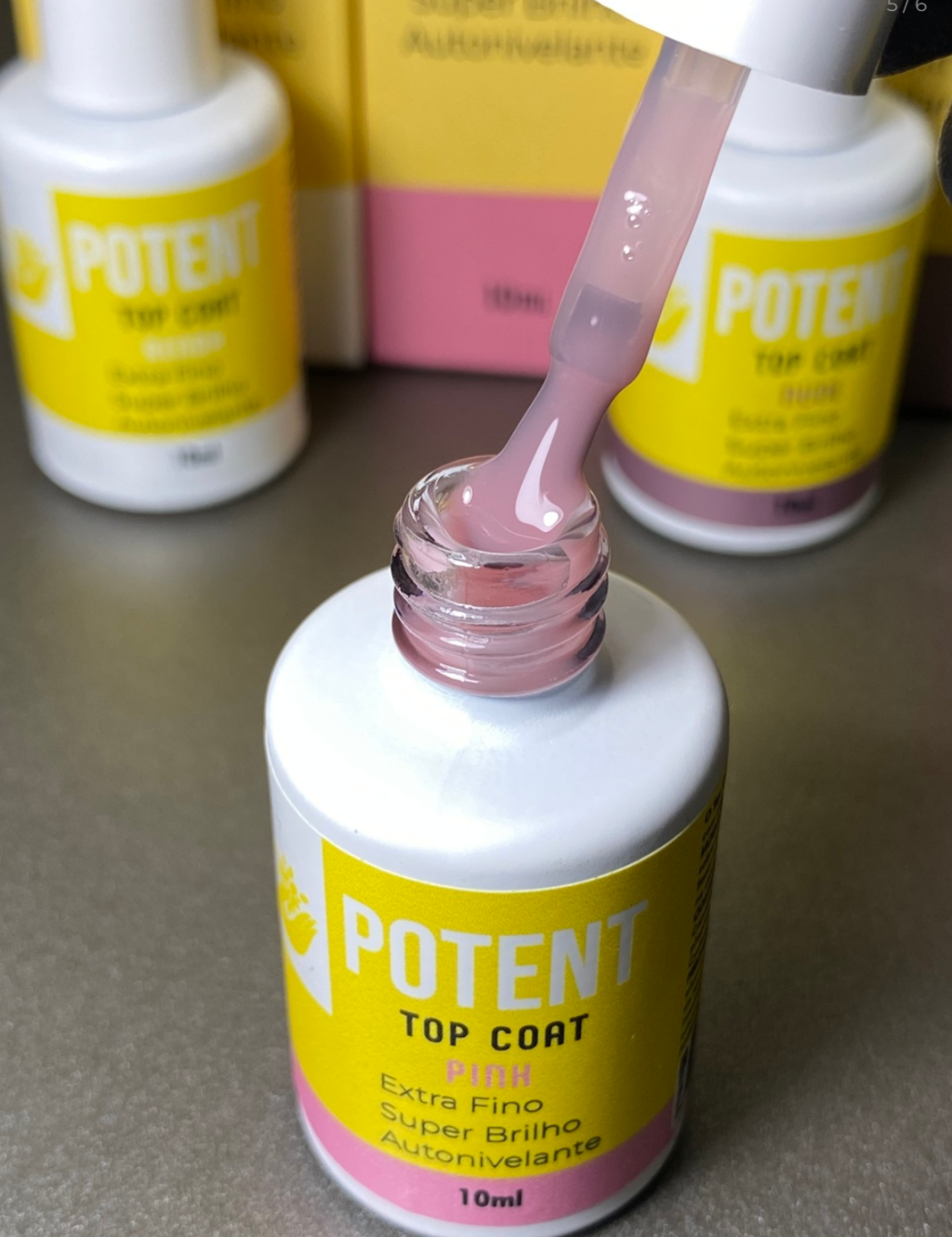 TOP COAT PINK POTENT NAILS 10ML