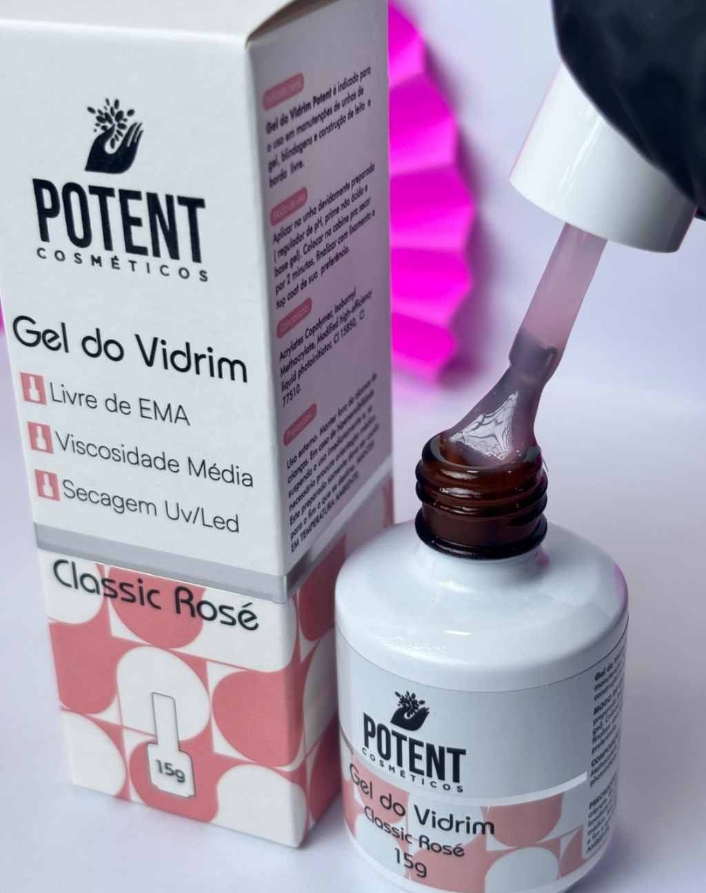 GEL DO VIDRIM CLASSIC ROSE POTENT NAILS 15G