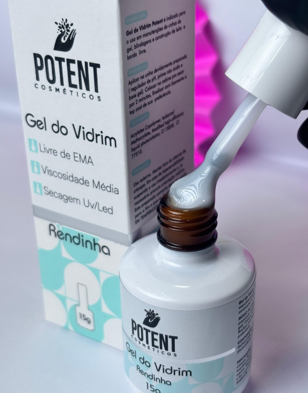 GEL DO VIDRIM RENDINHA POTENT NAILS 15G