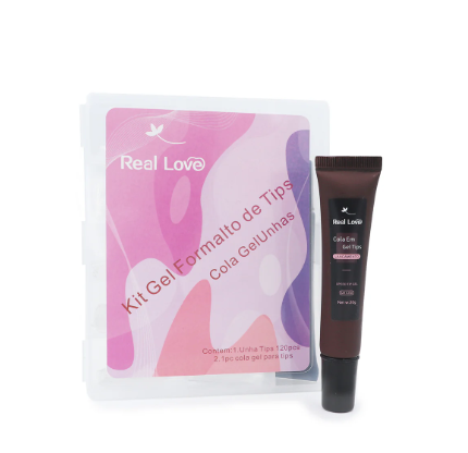 KIT UNHAS SOFT GEL + COLA EM GEL REAL LOVE