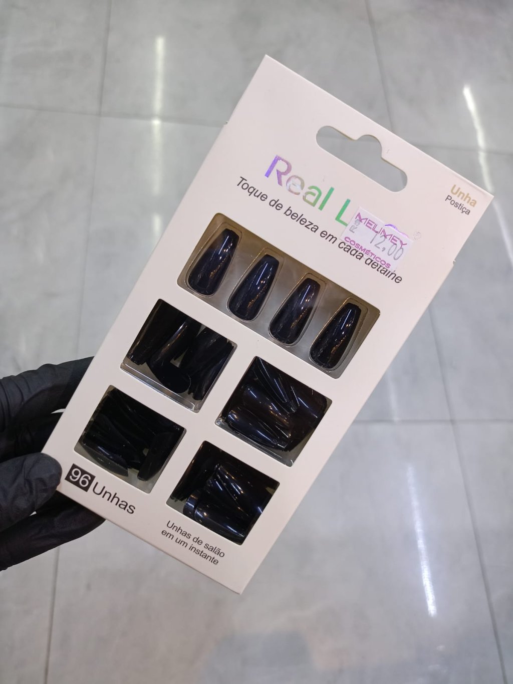 UNHA POSTIÇA REAL LOVE PRETO