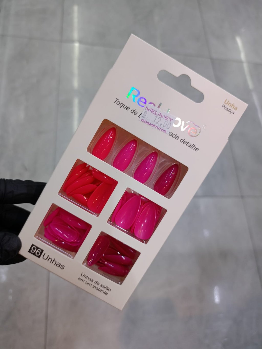 UNHA POSTIÇA REAL LOVE TONS ROSAS