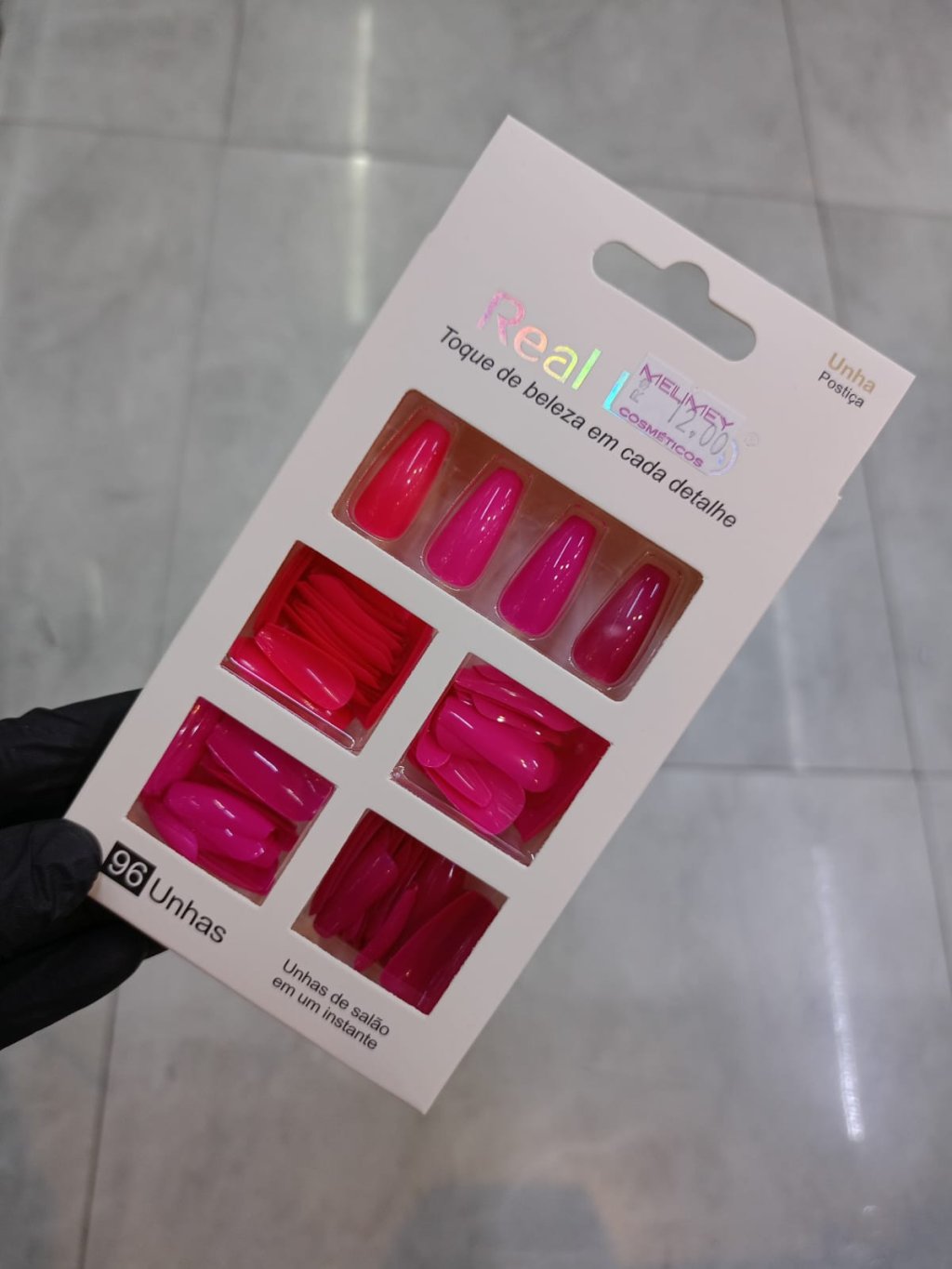 UNHA POSTIÇA REAL LOVE TONS ROSAS