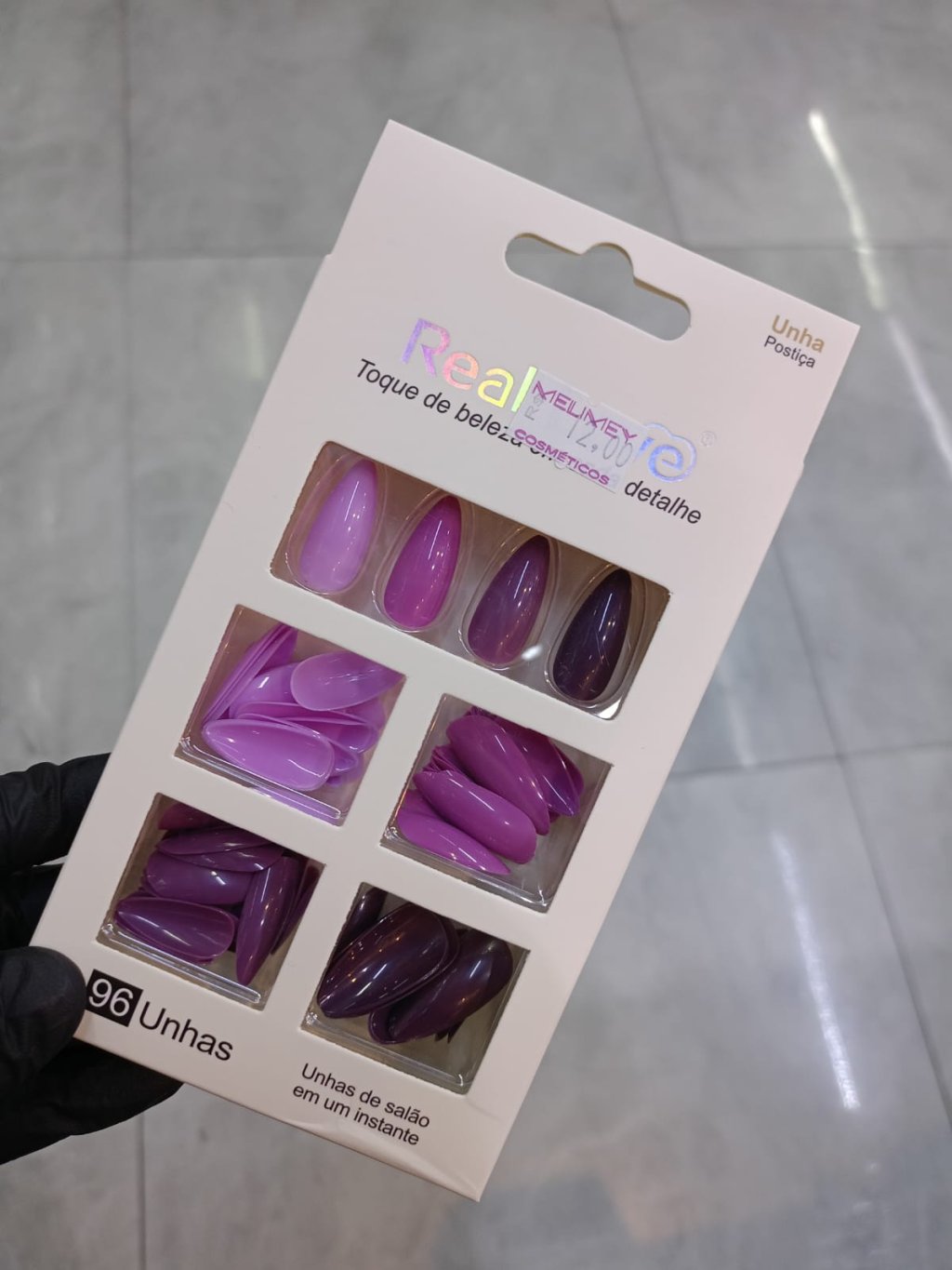 UNHA POSTIÇA REAL LOVE TONS ROXOS