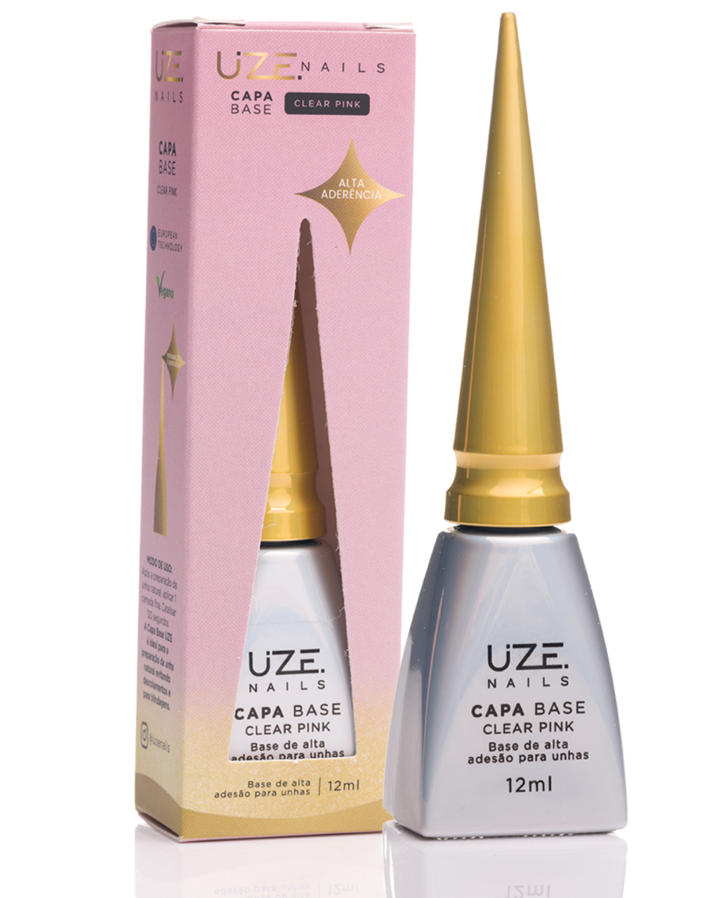 CAPA BASE CLEAR PINK 12ML - UZE NAILS