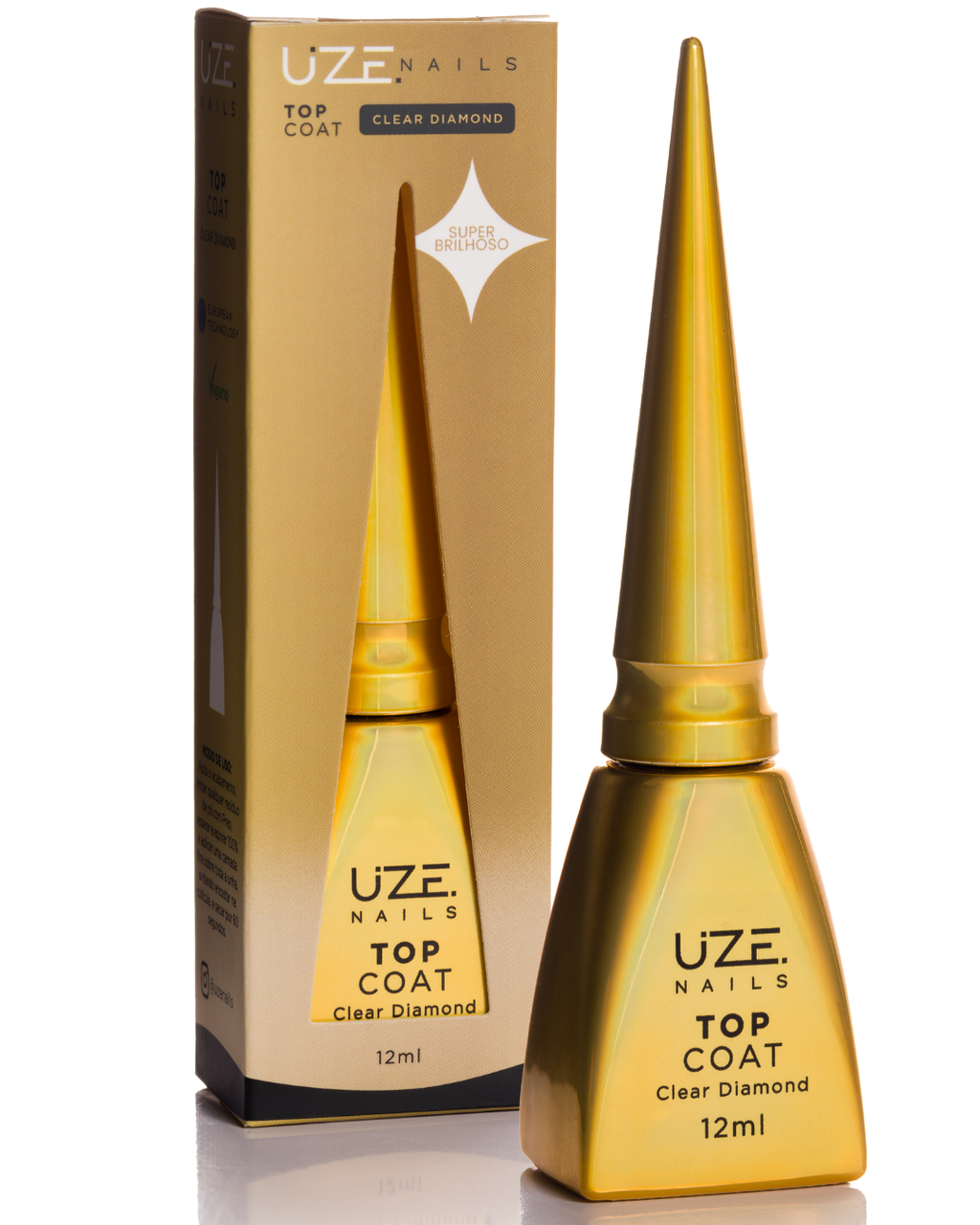 TOP COAT CLEAR DIAMOND 12ML - UZE NAILS