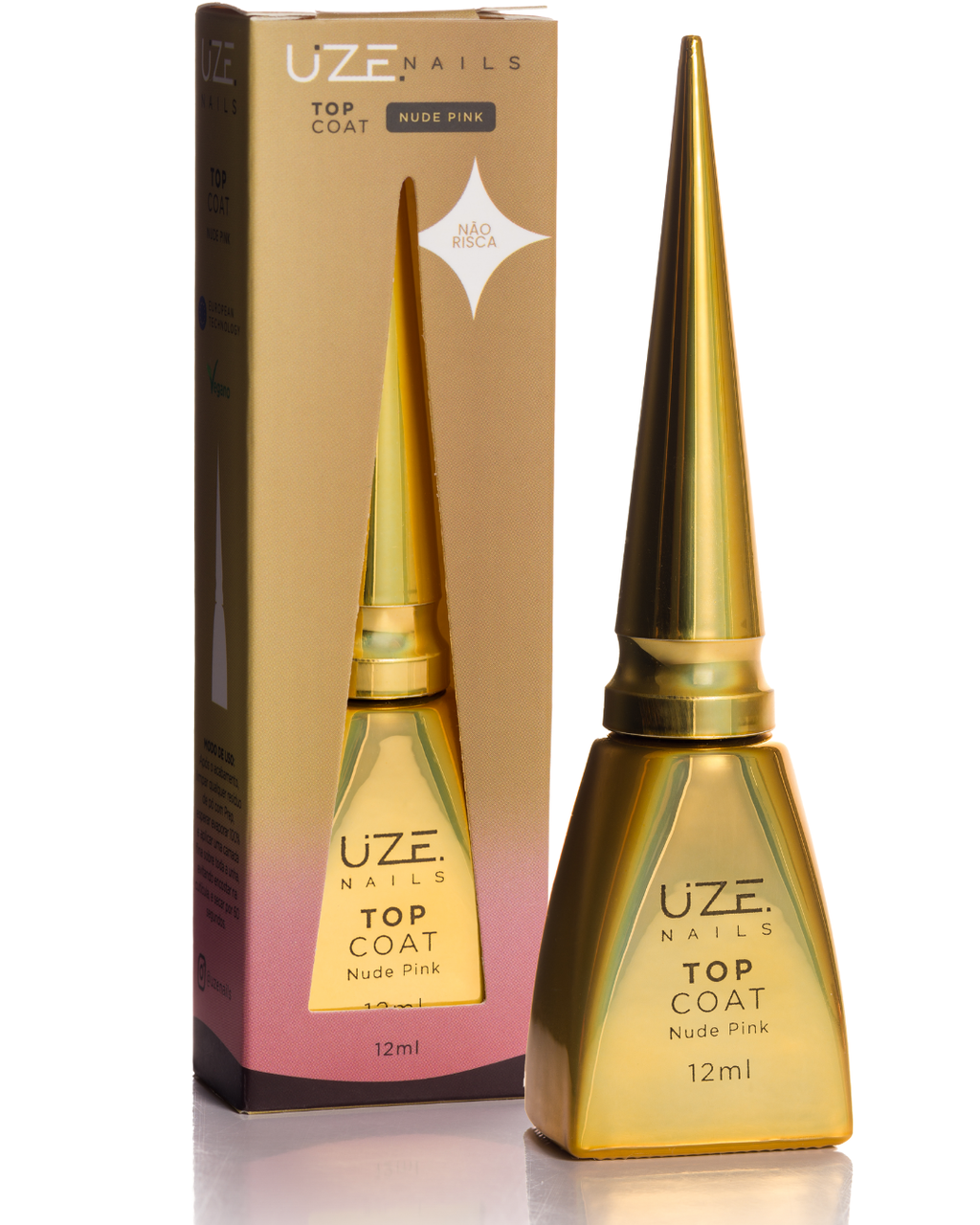 TOP COAT NUDE PINK 12ML - UZE NAILS