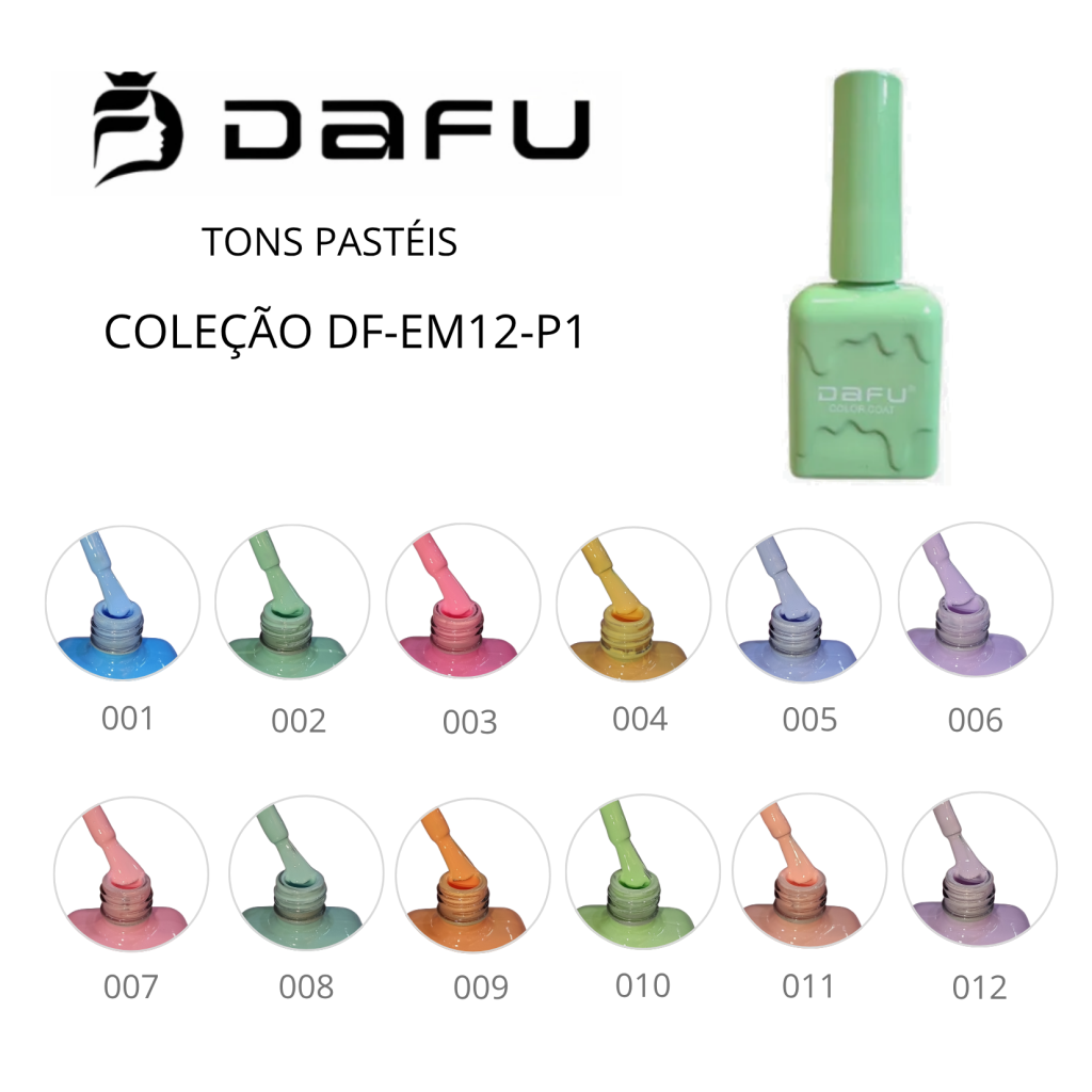 ESMALTE EM GEL 10ML - DAFU (COLEÇÃO PASTEL)