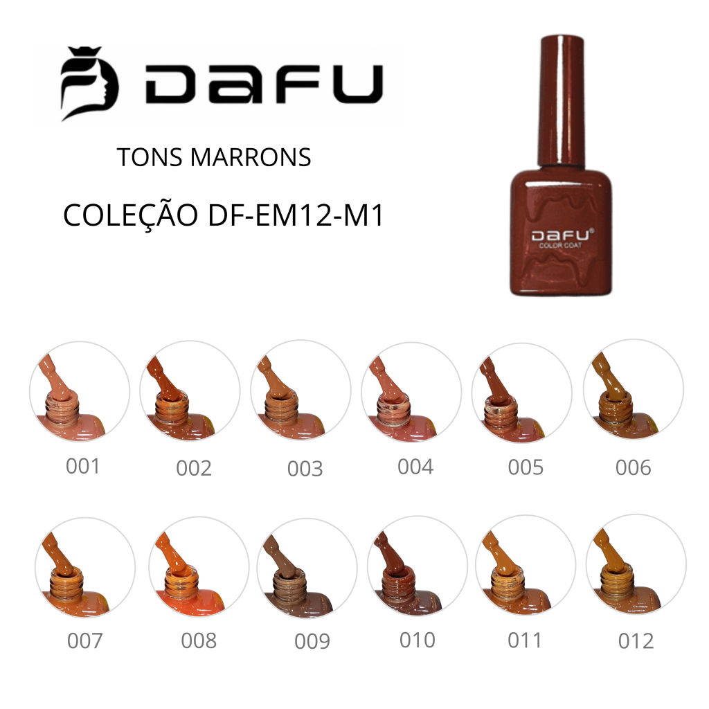 ESMALTE EM GEL 10ML - DAFU (COLEÇÃO MARROM)