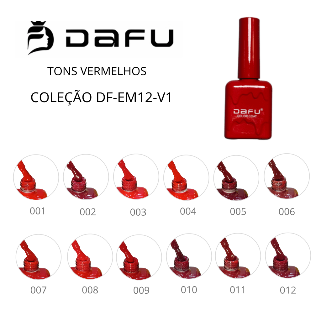 ESMALTE EM GEL 10ML - DAFU (COLEÇÃO VERMELHO)