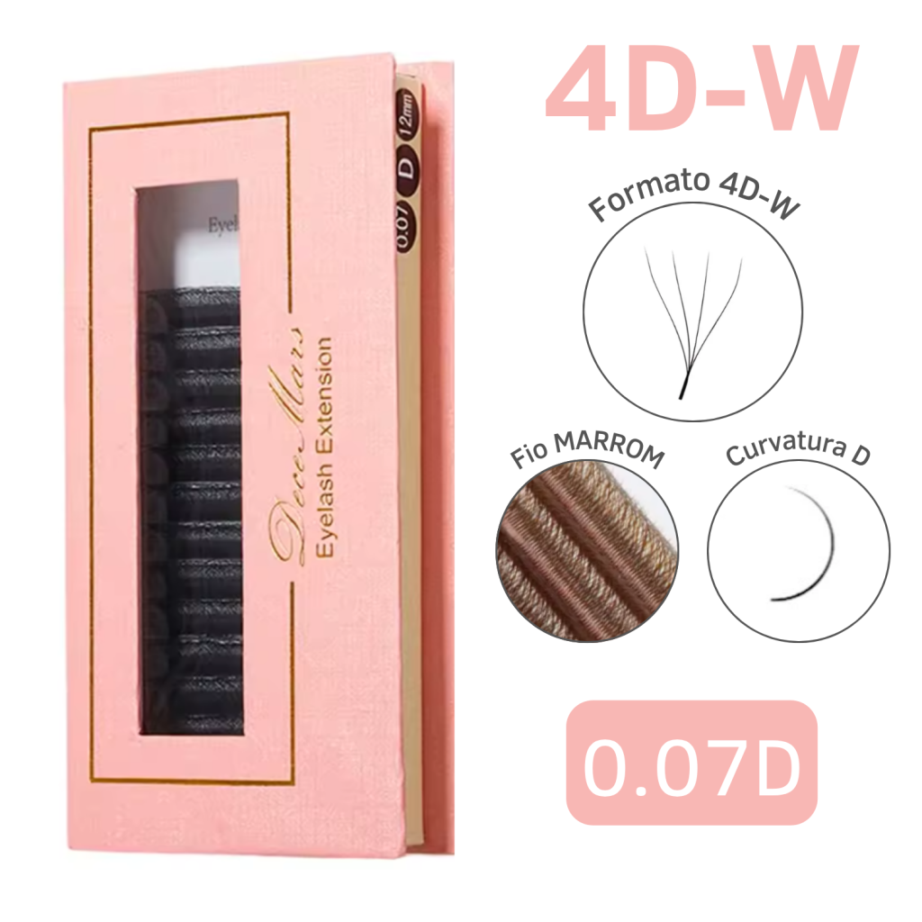 CÍLIOS 4D DECEMARS MARROM 0.07D