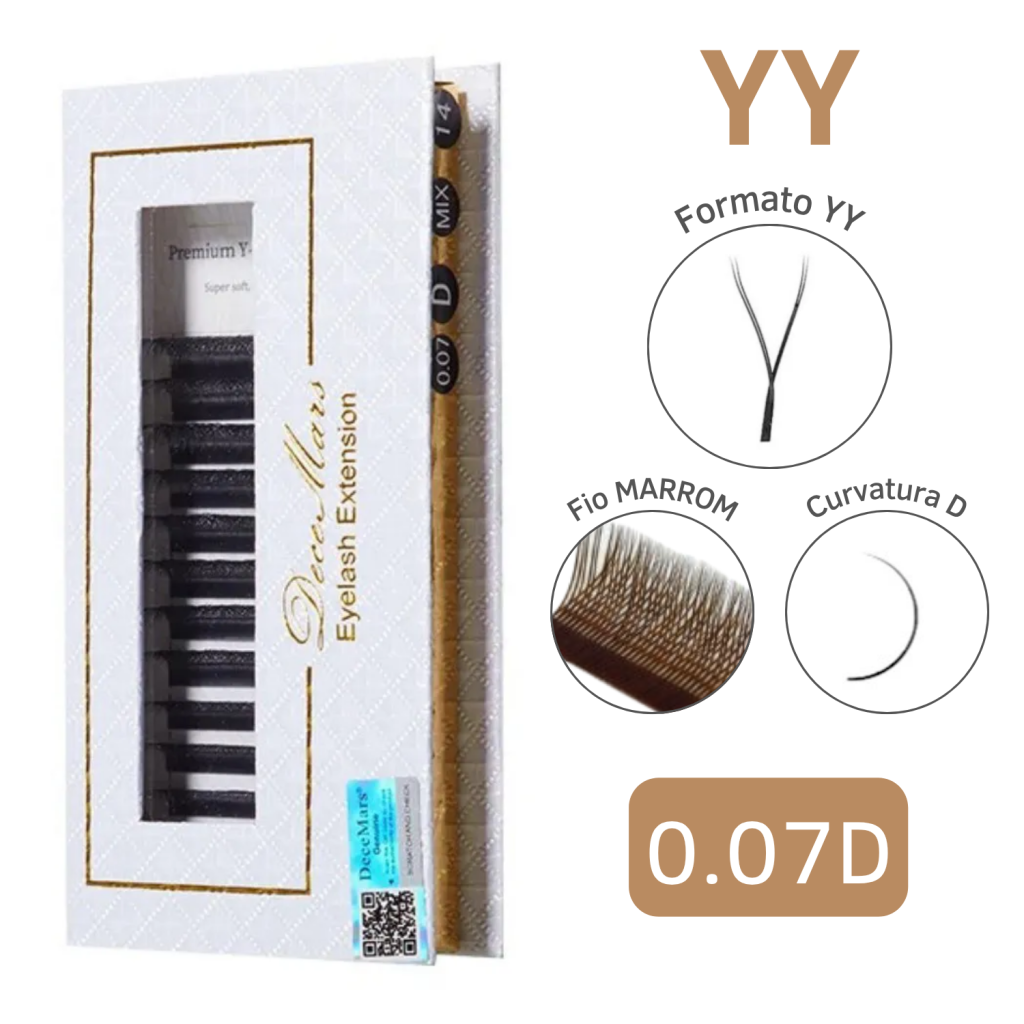 CÍLIOS YY DECEMARS MARROM 0.07D