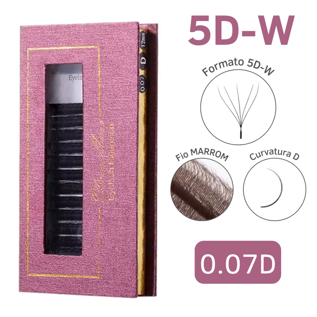 CÍLIOS 5D DECEMARS MARROM 0.07D