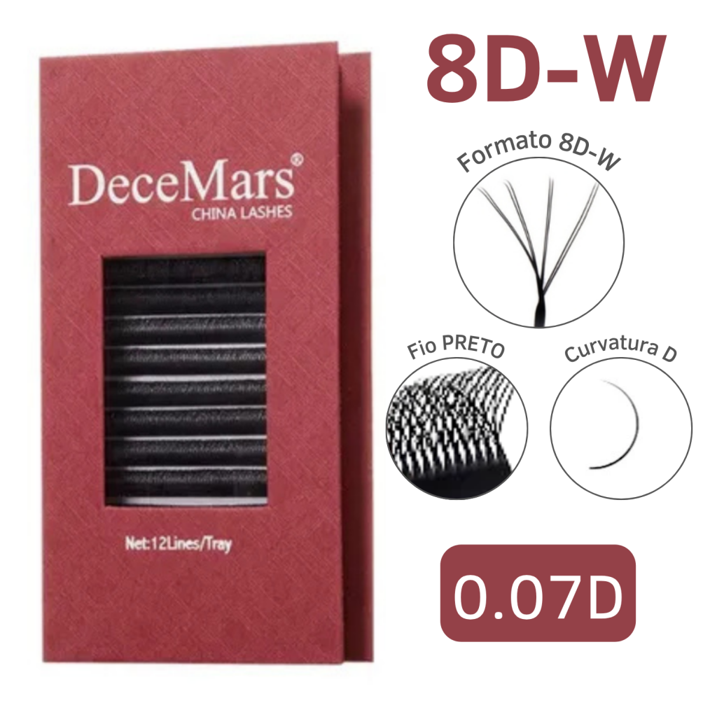 CÍLIOS 8D DECEMARS 0.07D