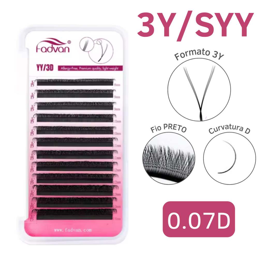 CÍLIOS 3Y TRIPLO FADVAN 0.07D