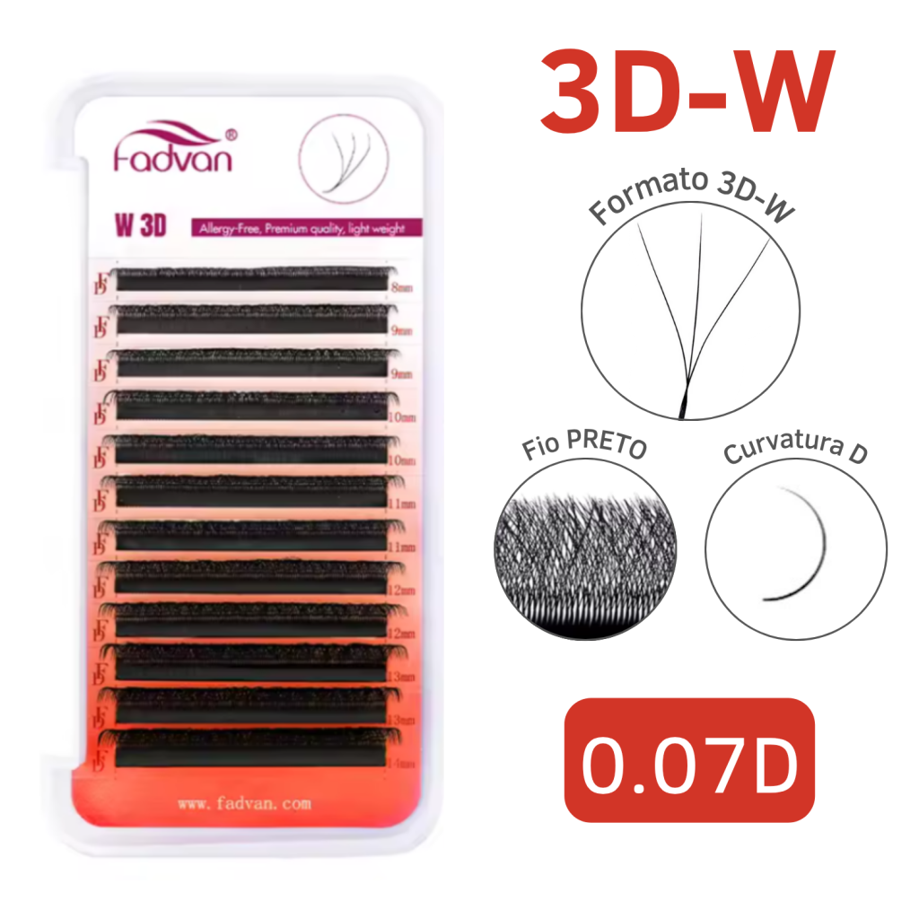 CÍLIOS 3D FADVAN 0.07D