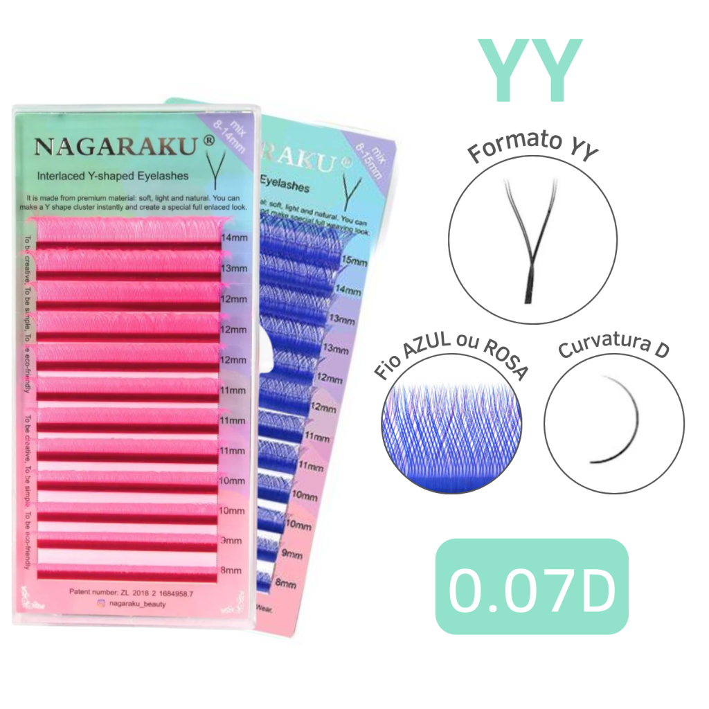 CÍLIOS YY NAGARAKU COLORIDO 0.07D