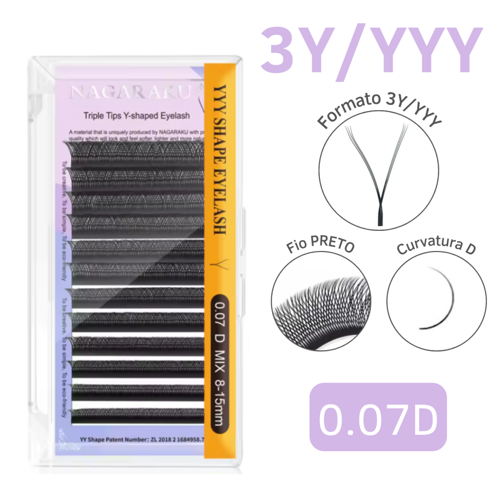 CÍLIOS 3Y/Y TRIPLO NAGARAKU 0.07D