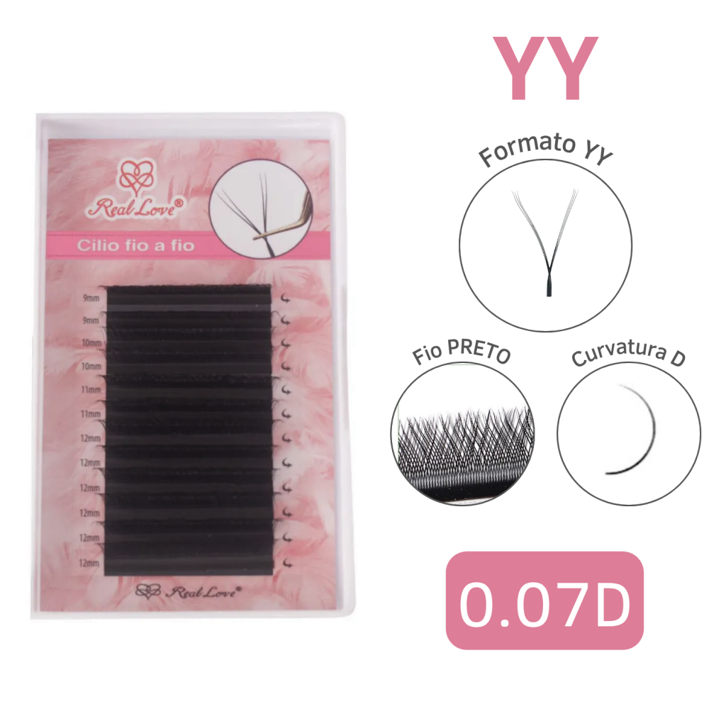 CÍLIOS YY REAL LOVE 0.07D