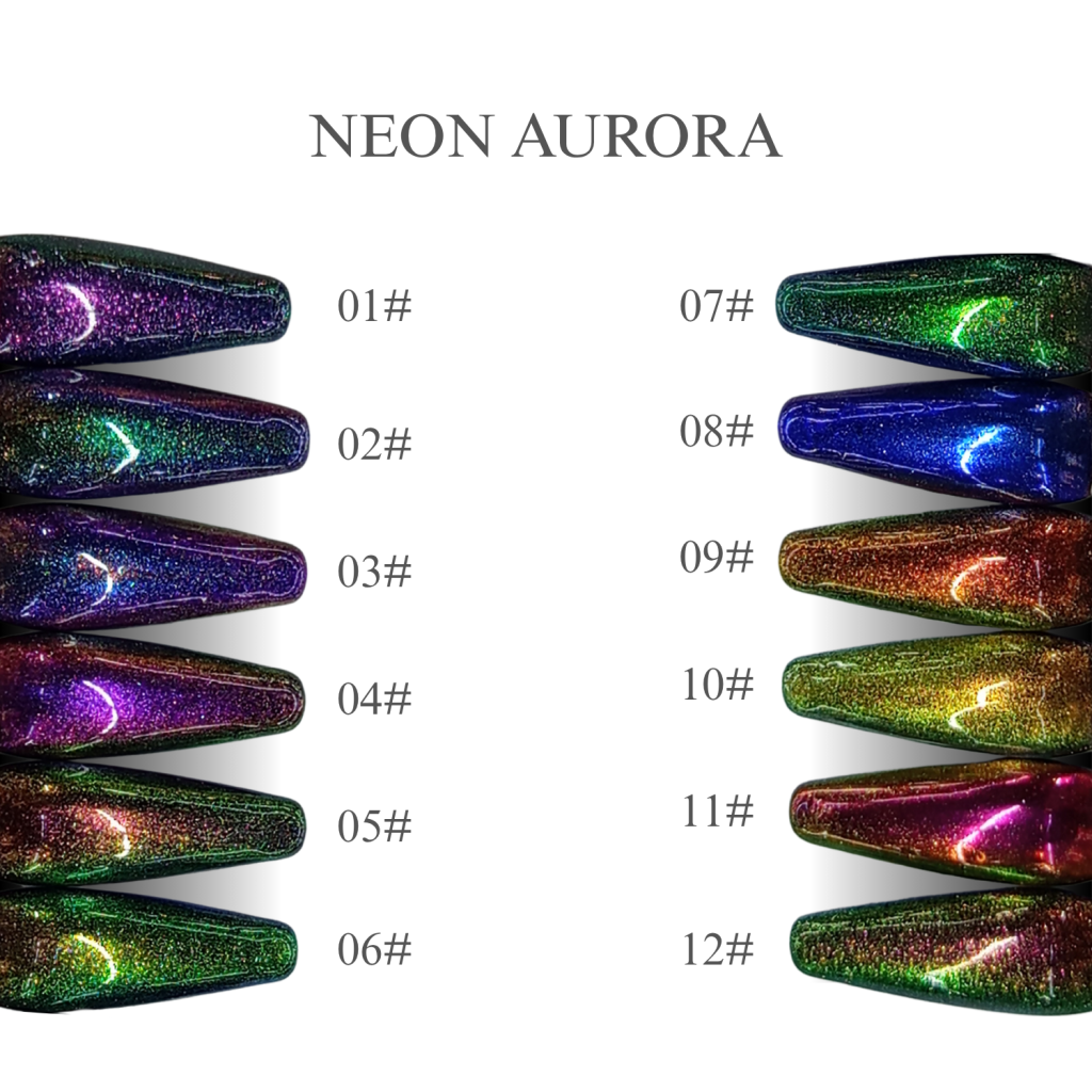 PÓ CROMADO - NEON AURORA