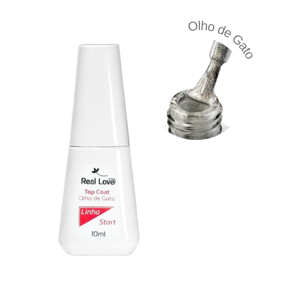 TOP COAT OLHO DE GATO 10ML - REAL LOVE 