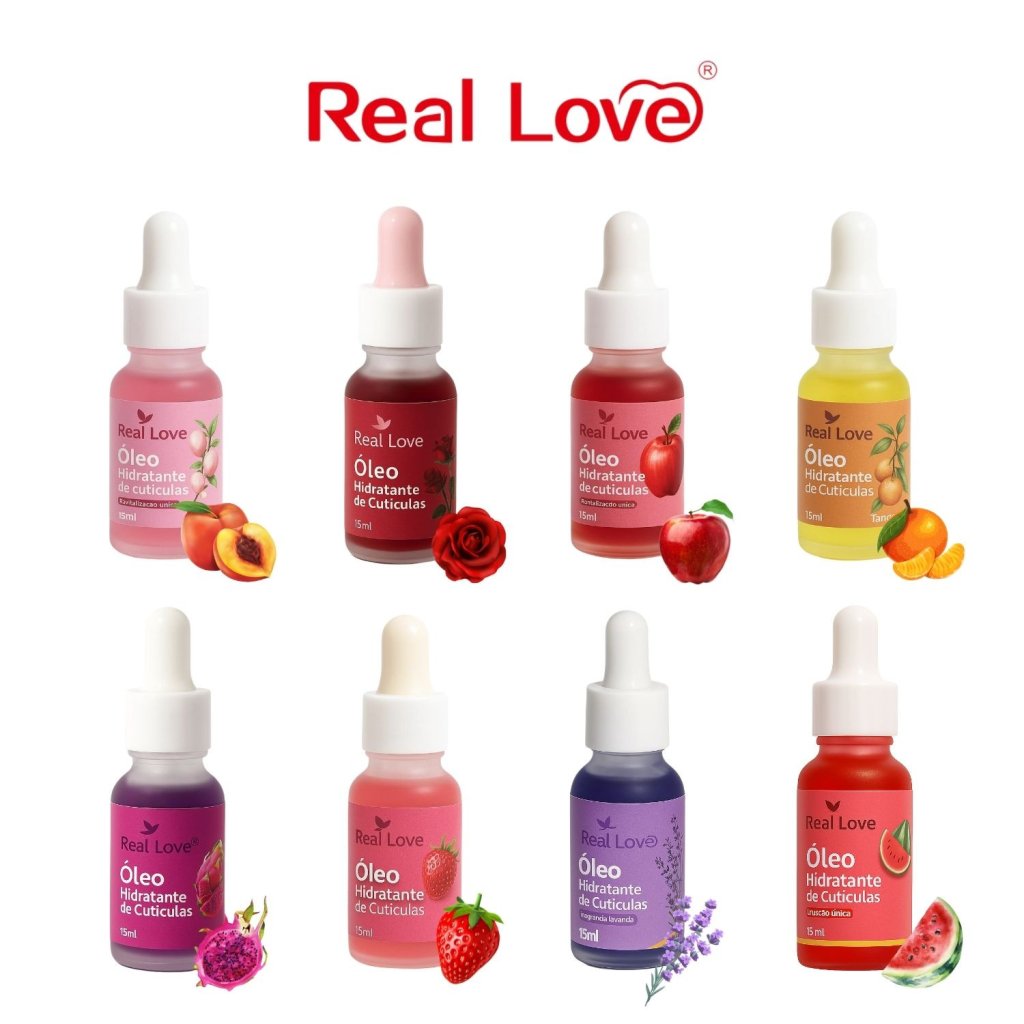 ÓLEO HIDRATANTE DE CUTÍCULAS COM CONTA GOTAS - REAL LOVE