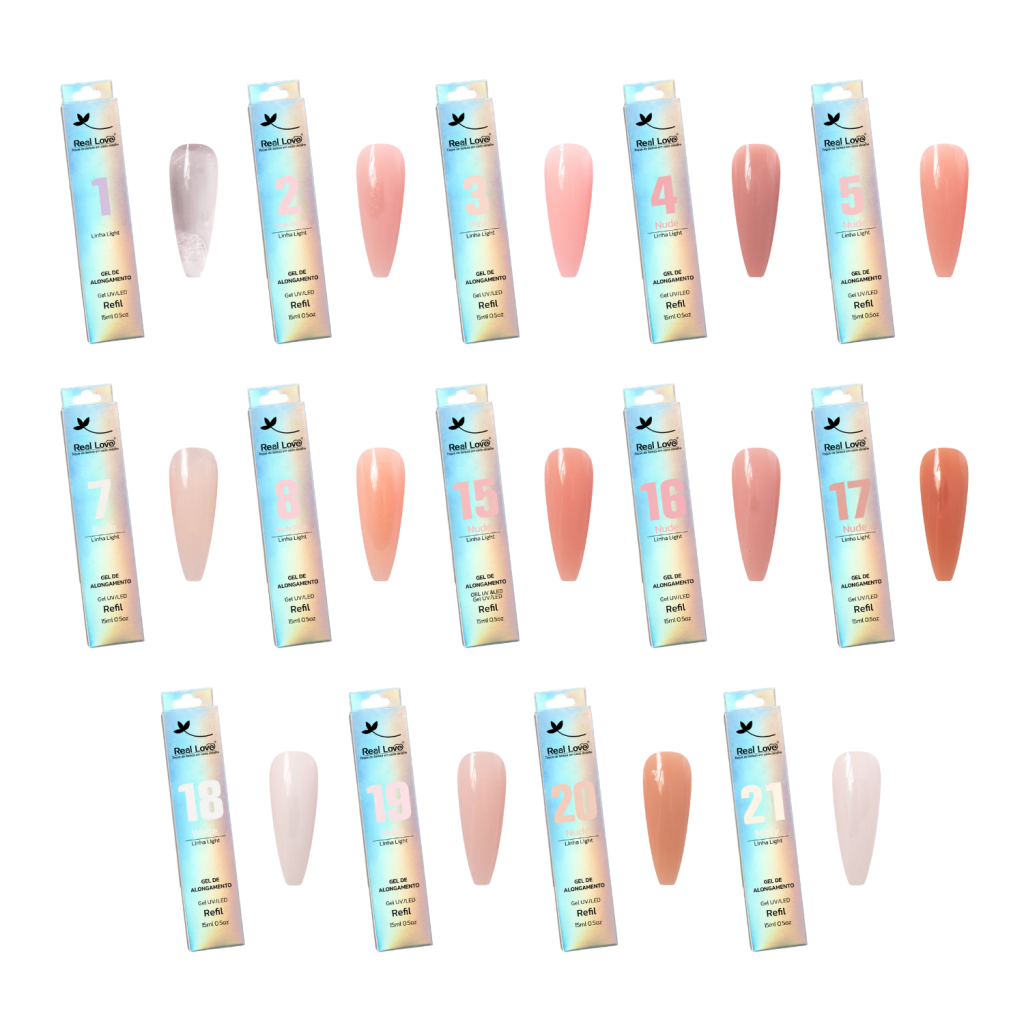 REFIL GEL LINHA LIGHT 15ML - REAL LOVE 